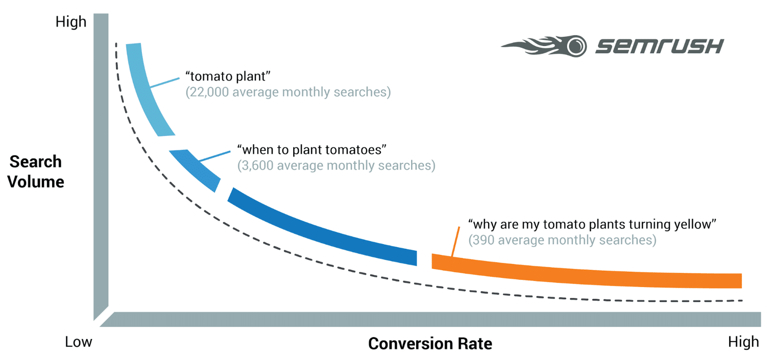 Differnce between long tail and short tail keywords